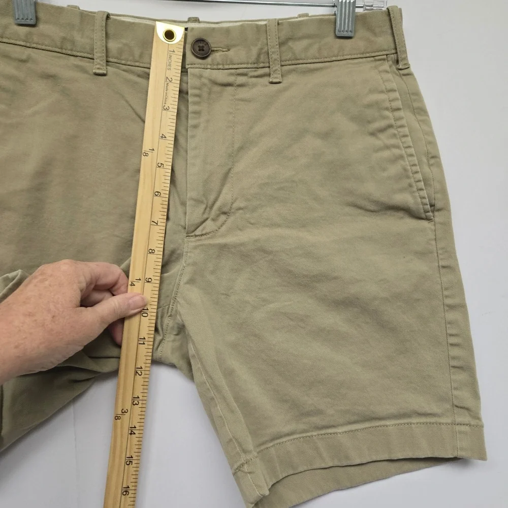 J.Crew Mens Khaki Tan Cotton Twill Chino Shorts 7 Inch Inseam Size 29